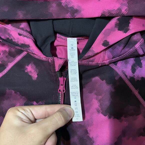 Lululemon Jacket Womens 12 Daily Practice Full Zip Hooded Thumbholes Blooming - Picture 5 of 7